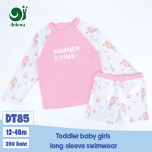 DT85 - ชุดว่ายน้ำเด็กหญิง แขนยาว (9-12, 12-18, 18-24, 24-36, 36-48M)