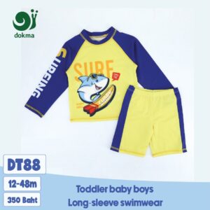 DT88 - ชุดว่ายน้ำเด็กเล็กชาย แขนยาว (9-12/12-18/18-24/24-36/36-48M)